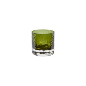 Glas fyrfadsstage - Grøn