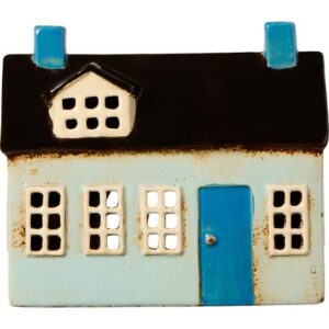 Hus t/fyrfadslys Nyhavn blå dør