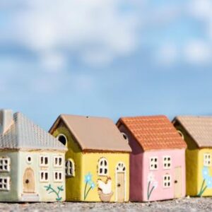 Alternative view of Hus t/fyrfadslys 4 ass mini Nyhavn