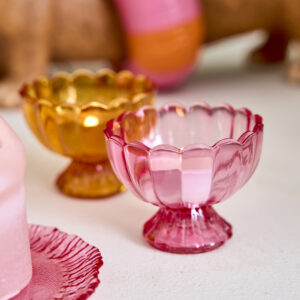 Alternative view of Rosa glasskål på fod