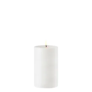 Outdoor LED pillar candle, White