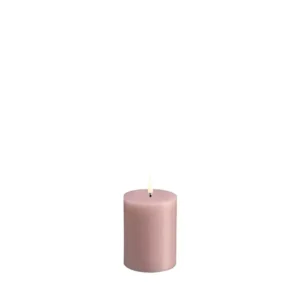 LED pillar candle, Rose powder, Smooth
