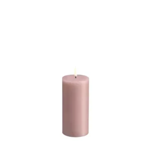 LED pillar candle, Rose powder, Smooth