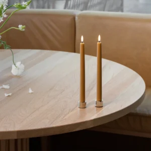 Alternative view of LED taper candle, Wild honey, Smooth, 2-pack