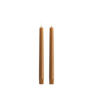 LED taper candle, Wild honey, Smooth, 2-pack