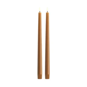 LED taper candle, Wild honey, Smooth, 2-pack