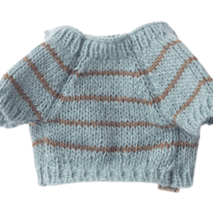 Hvalpetilbehør , Small, Strikket sweater - Lys blå
