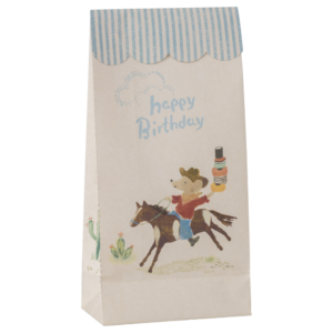 Papirspose - Happy birthday - Cowboy, 12 stk.