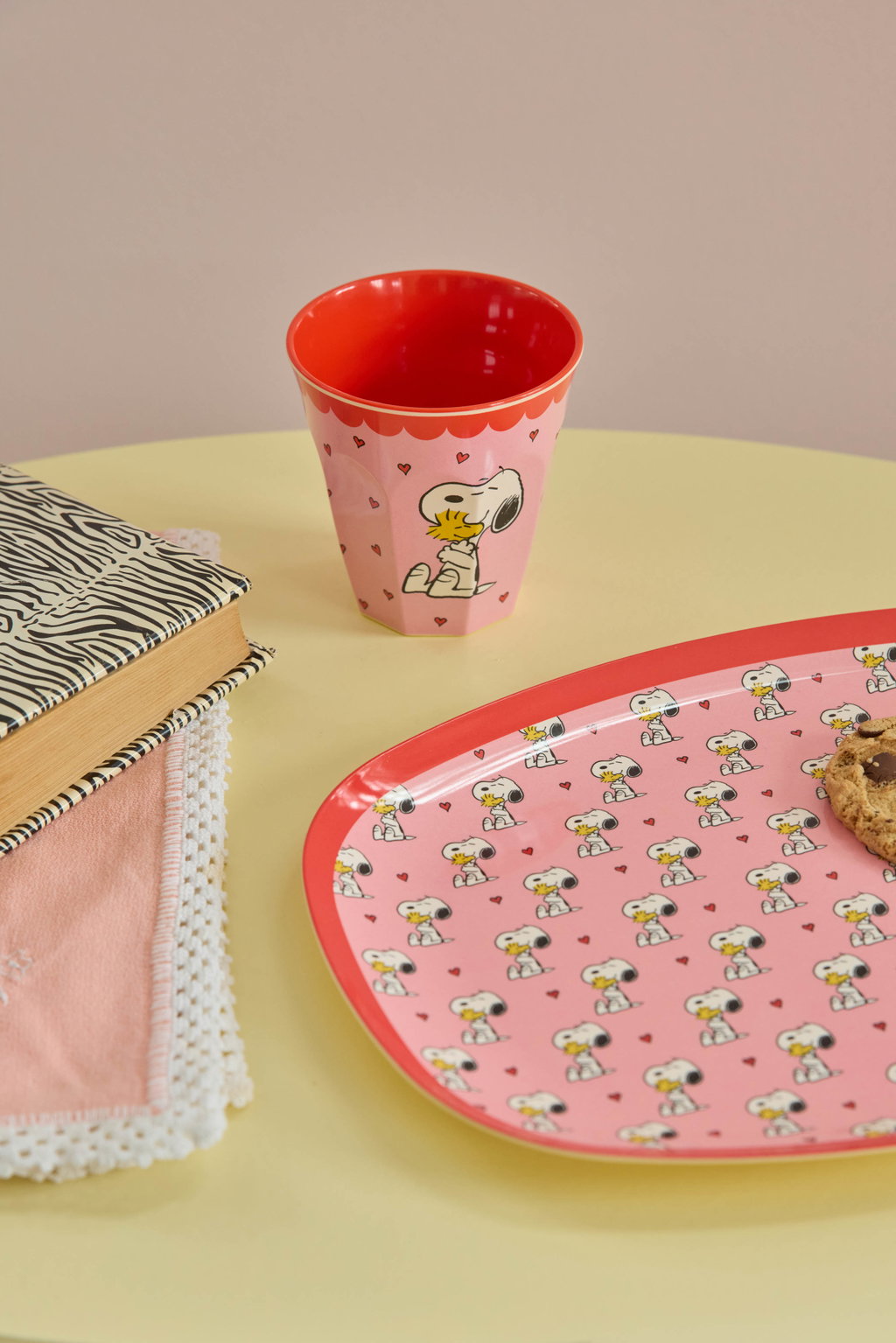Melamin krus - Snoopy - Pink - Billede 4