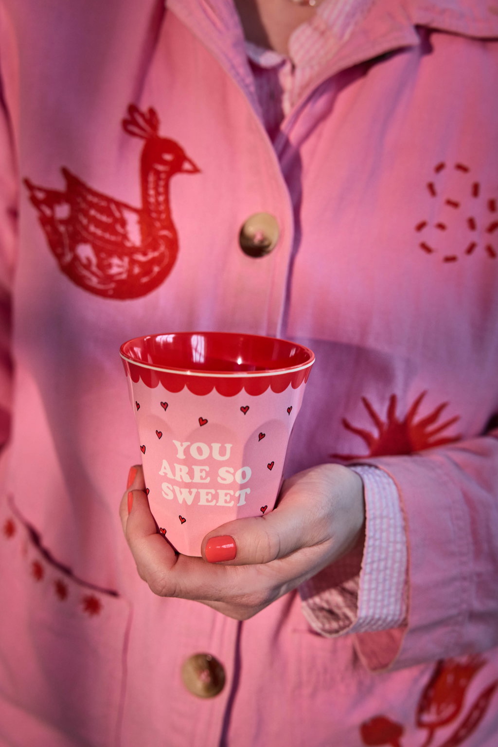 Melamin krus - Snoopy - Pink - Billede 2