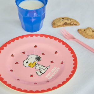Alternative view of Snoopy tallerken - Pink