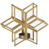 Stage t/fyrfadslys m/glas stjerneformet