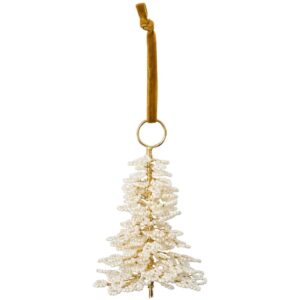 Juletræ t/ophæng Fairytale Christmas m/hvide perler