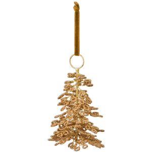 Juletræ t/ophæng Fairytale Christmas m/brune perler