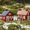 Hus t/fyrfadslys Stillenat kælk med julegaver - Billede 3