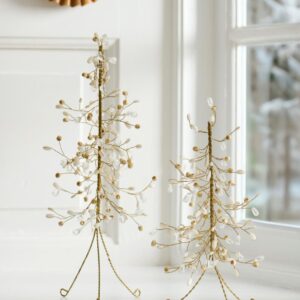 Alternative view of Juletræ stående Fairytale Christmas m/hvide og naturfarvede perler