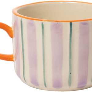 Keramik kop, Violet/Petrol/Orange