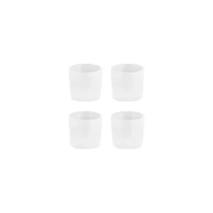 Silicone caps, Taper, Clear, 4-pack