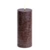 LED Bloklys, Brown, Rustic
