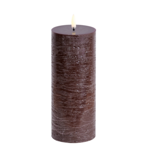 LED Bloklys, Brown, Rustic
