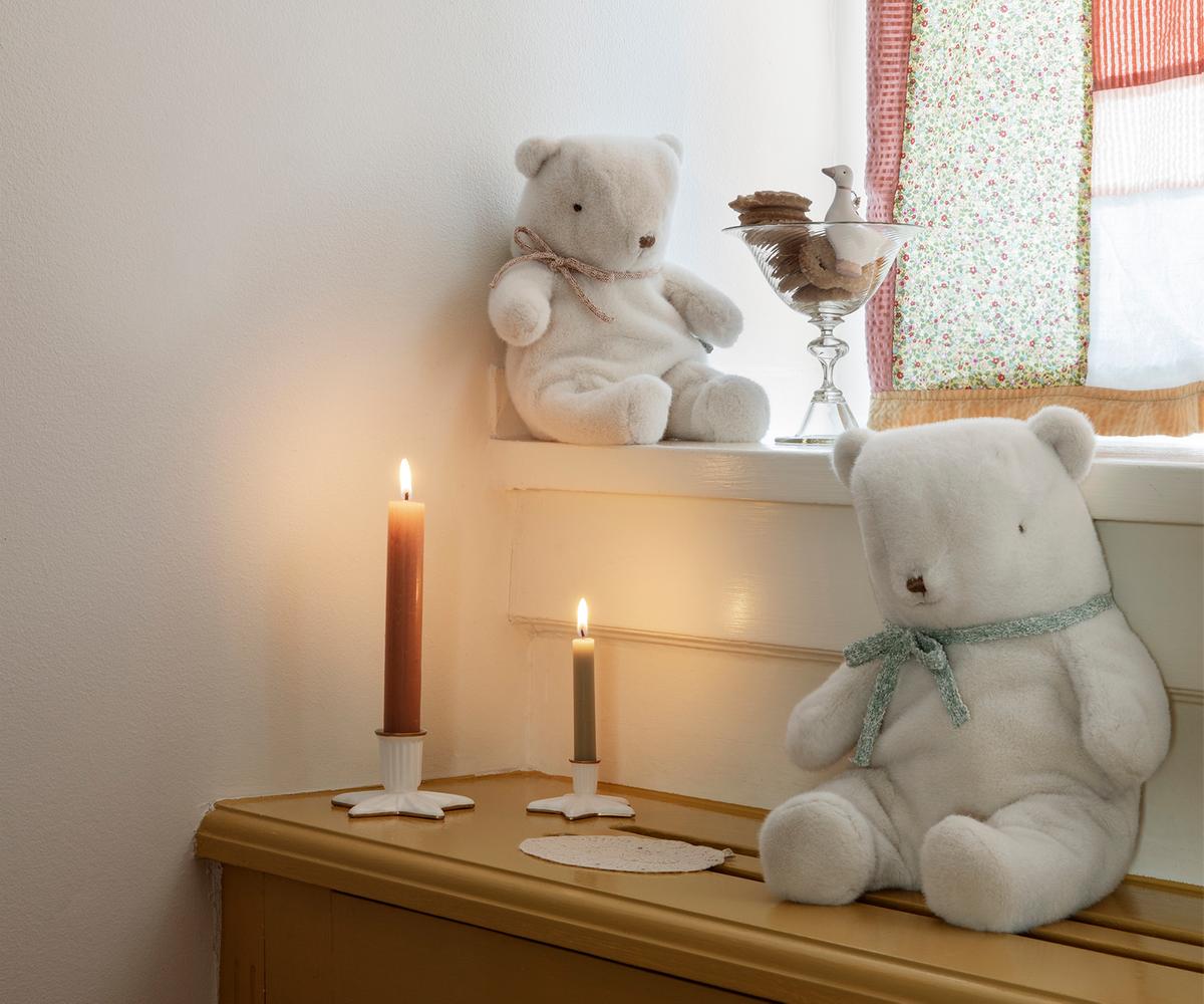 Teddy plush bamse, Medium - Off white - Billede 2