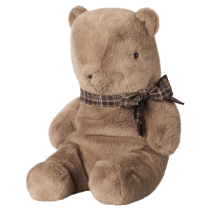 Alternative view of Teddy plush bamse, Stor - Mørk mushroom