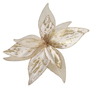 Guld blomst på clips