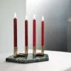 LED taper candle, Carmine red, Smooth, 2-pack, 2,3x25 cm - Billede 3