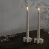 LED taper candle, Pearl ivory, Smooth, 2-pack, 2,3x25 cm - Billede 2