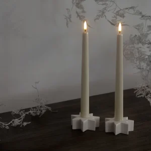 Alternative view of LED taper candle, Pearl ivory, Smooth, 2-pack, 2,3x25 cm