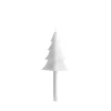 LED mini taper tree candle, Nordic white, Smooth, 1,3x25 cm