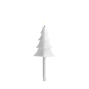 LED mini taper tree candle, Nordic white, Smooth, 1,3x25 cm