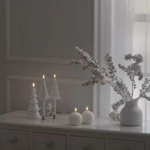 Alternative view of LED mini taper tree candle, Nordic white, Smooth, 1,3x25 cm