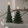 LED candle Christmas tree, Olive green, Smooth, 10x20 cm - Billede 2